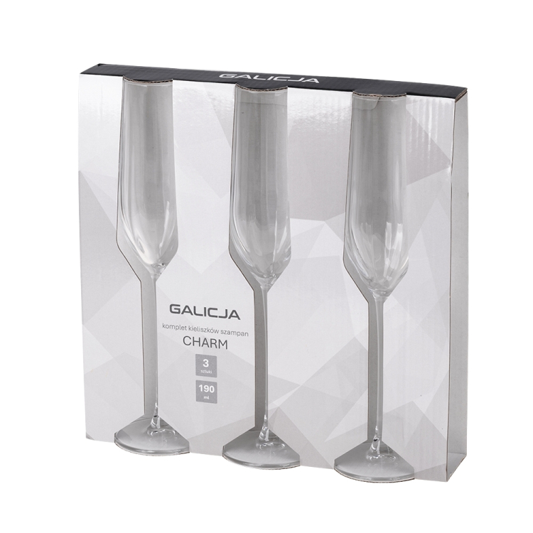 Komplet kieliszków CHARM szampan 190ml 3 sztuki